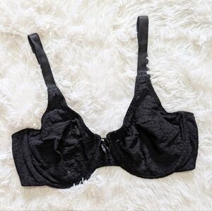 Wacoal Black Sheer Stretch Lace Unlined Underwire Bra Size 34D